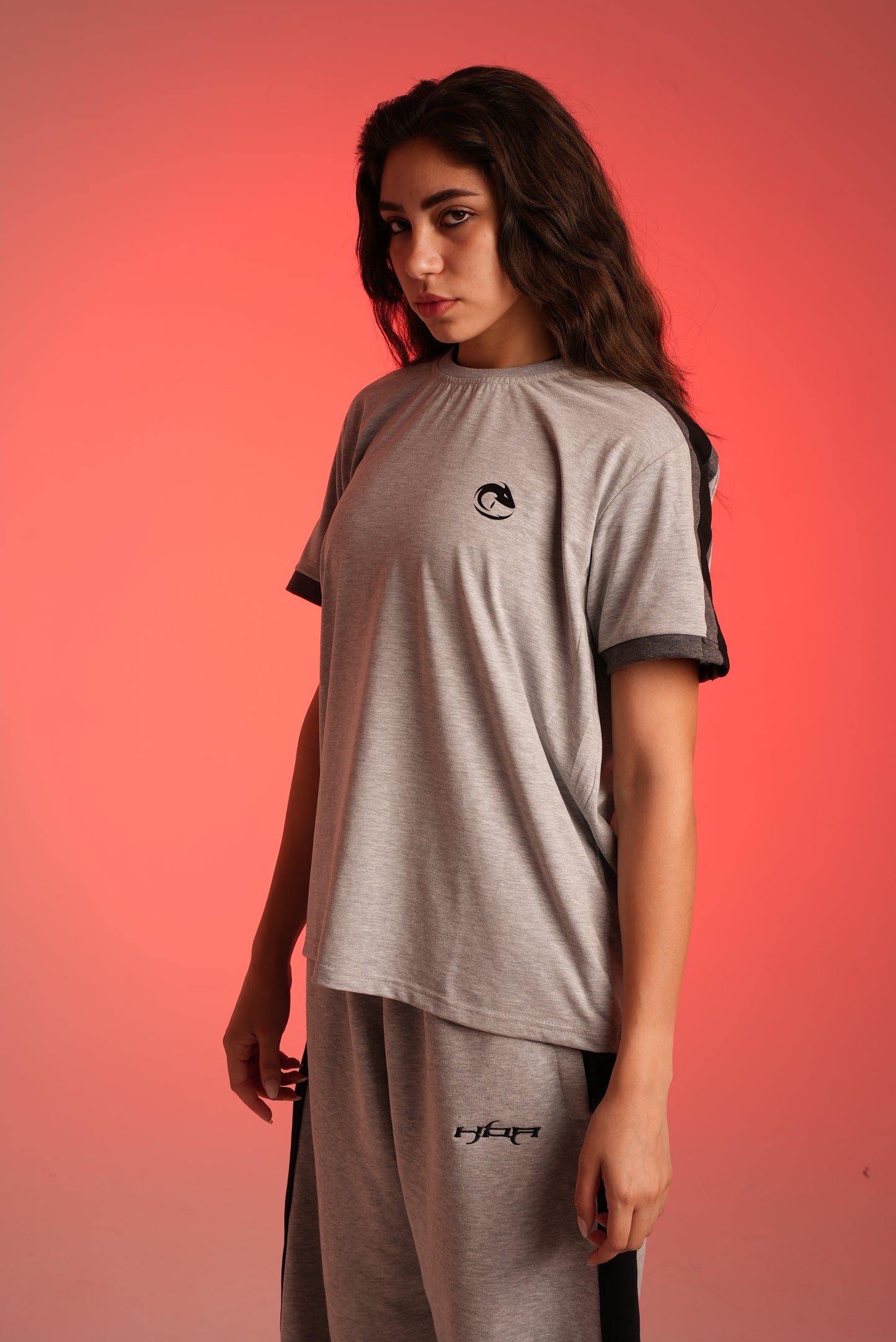 Grey Paneled T-shirt (HER)
