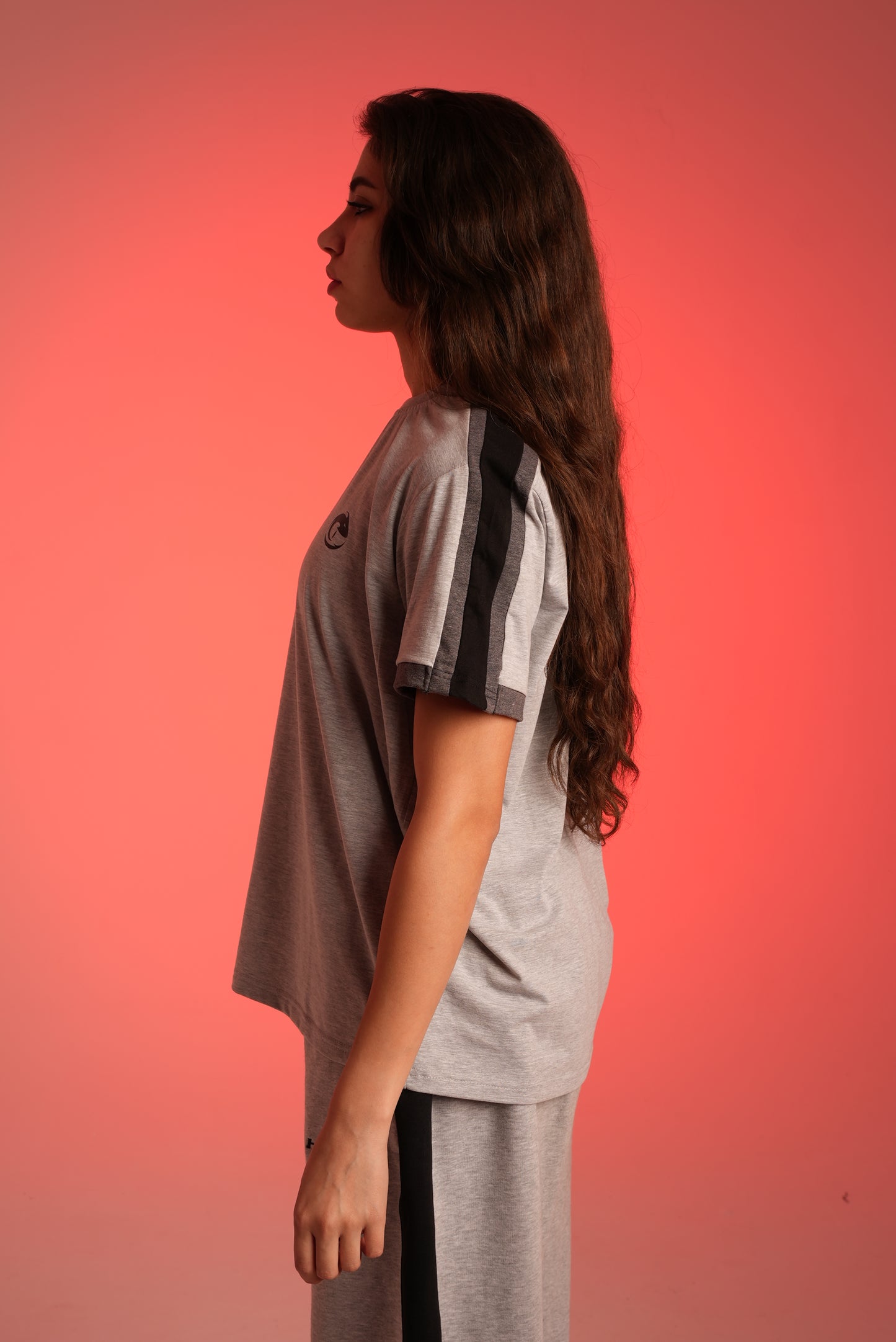 Grey Paneled T-shirt (HER)