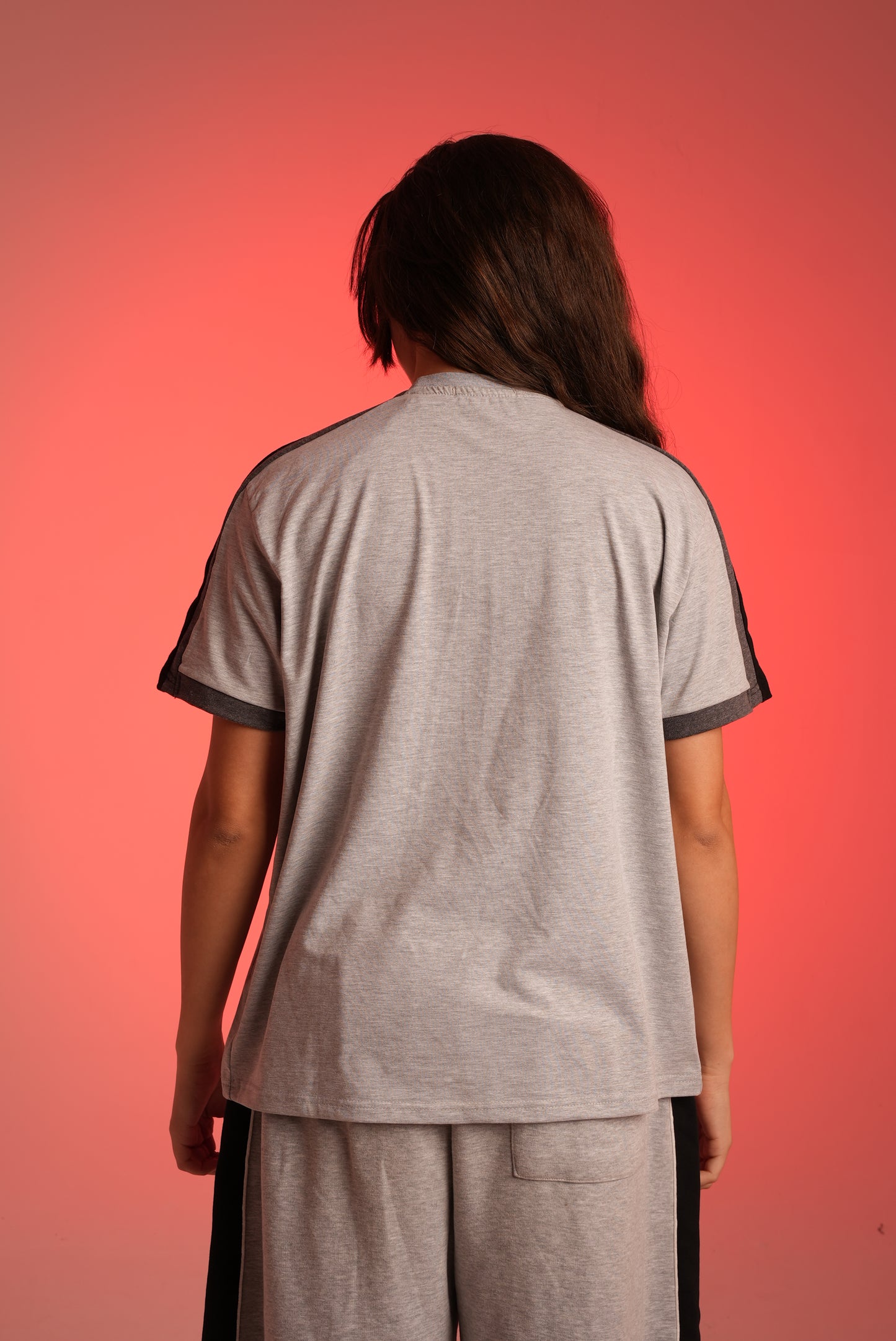 Grey Paneled T-shirt (HER)