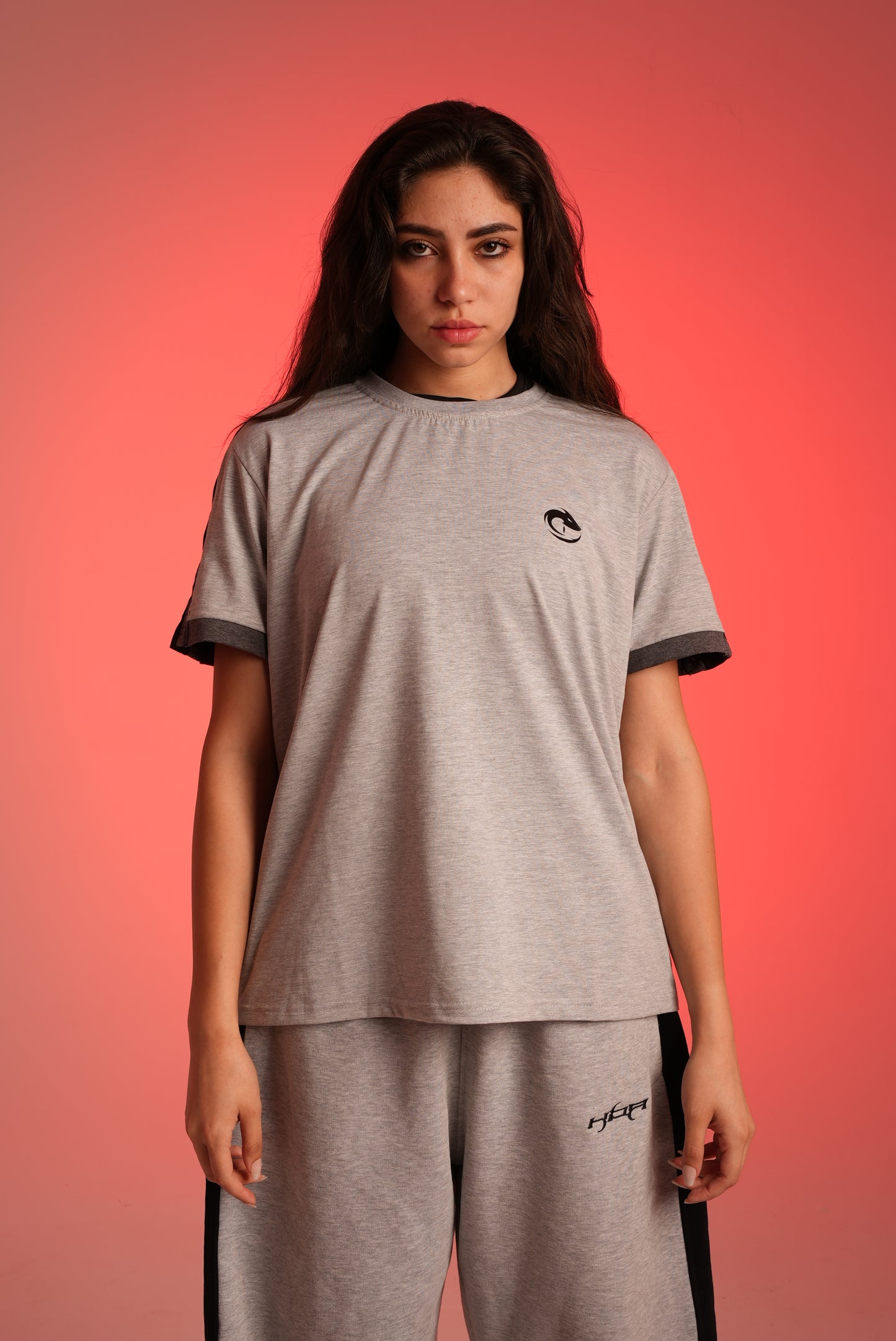 Grey Paneled T-shirt (HER)