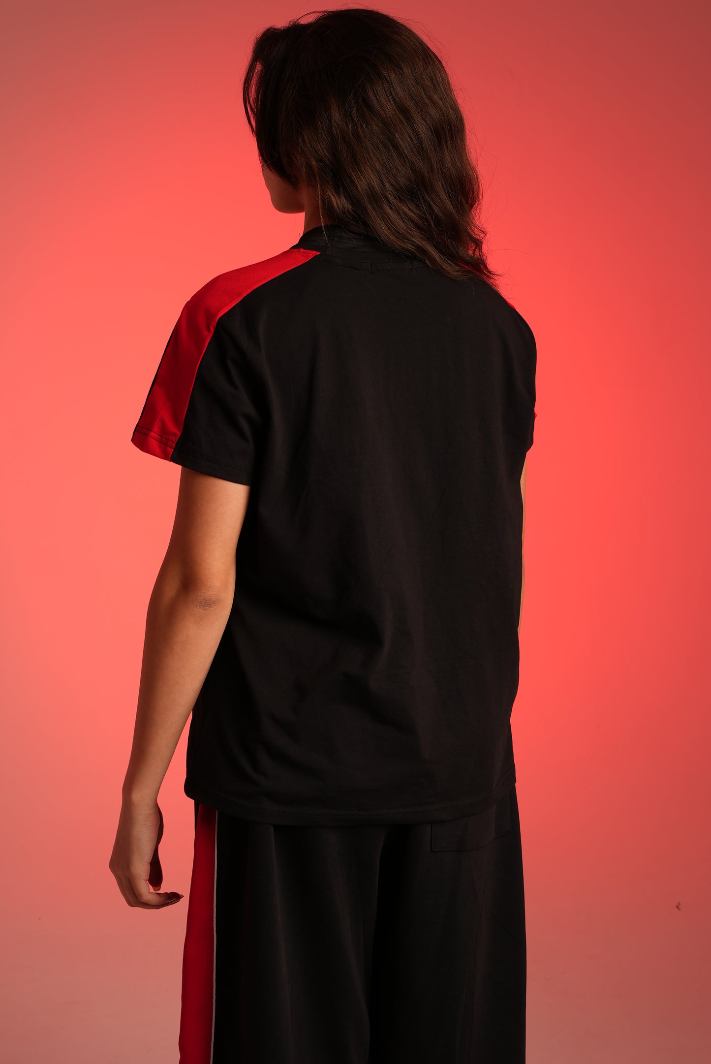 Black Paneled Tshirt (HER)