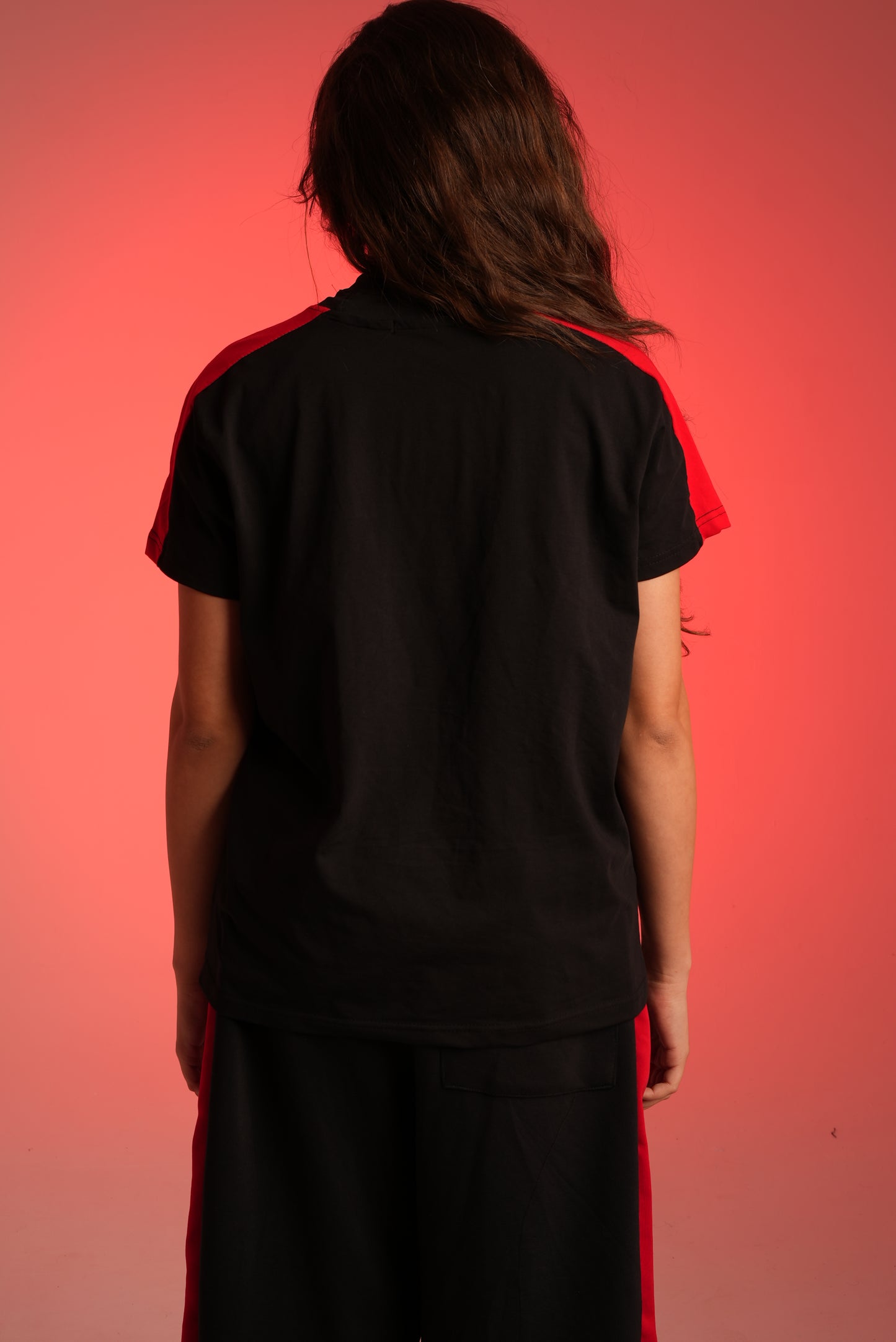 Black Paneled Tshirt (HER)