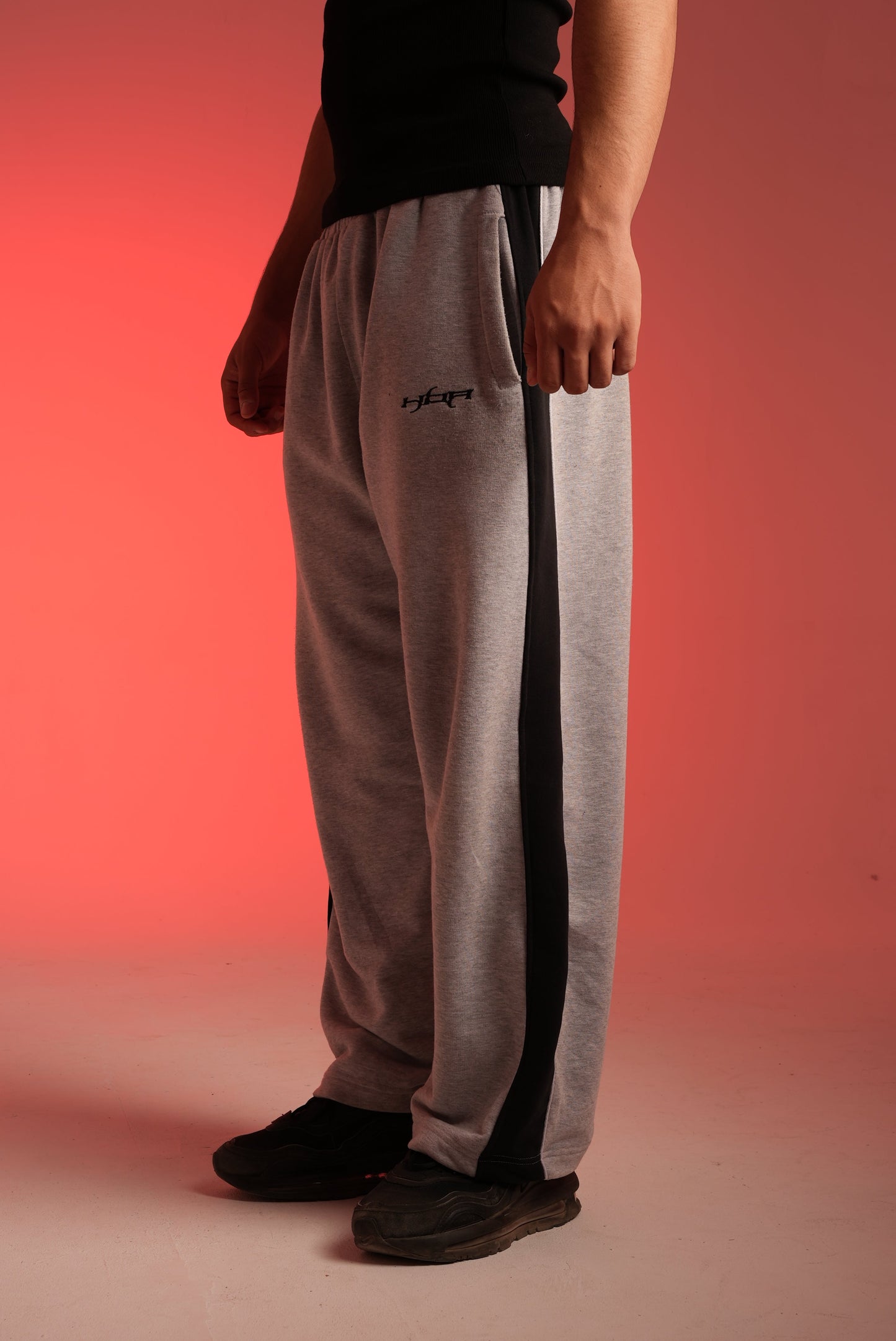 Grey Paneled Pants