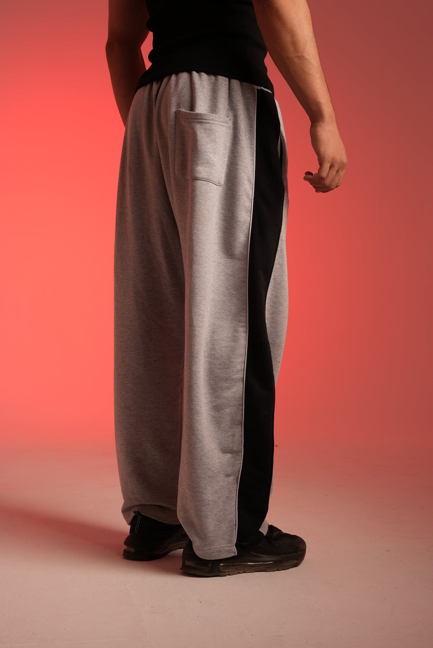 Grey Paneled Pants