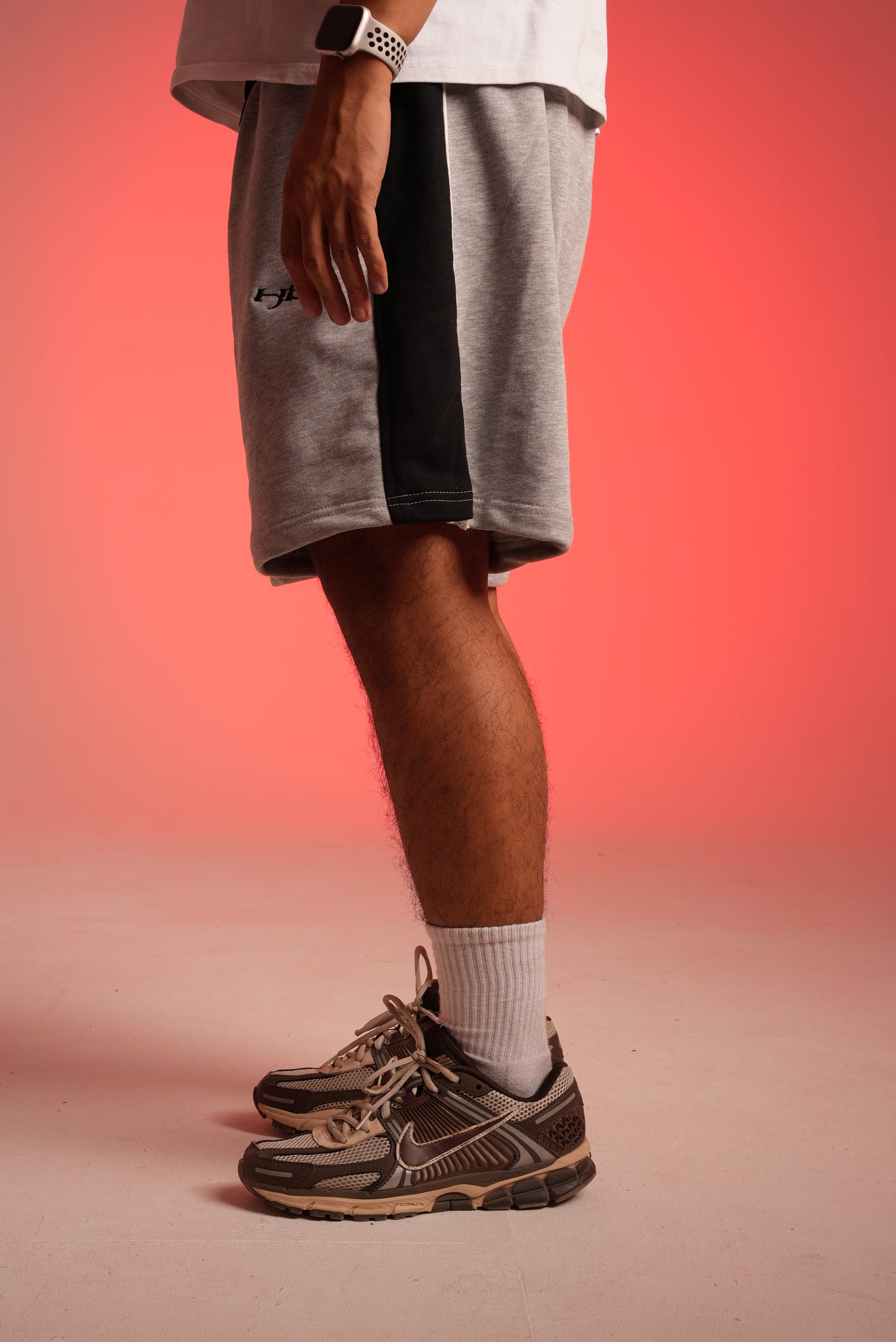 Grey Paneled Short