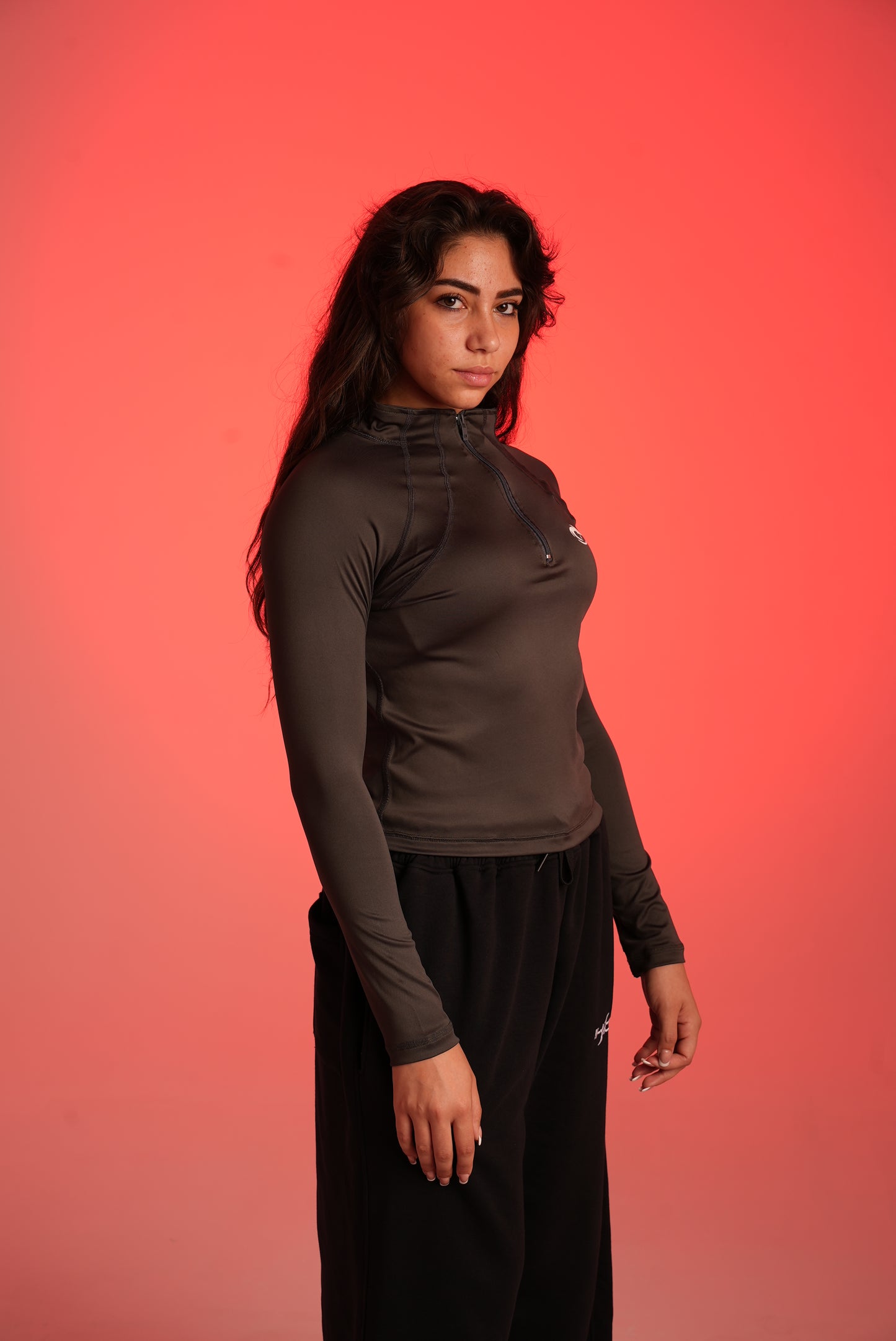 dark grey quarter zipper