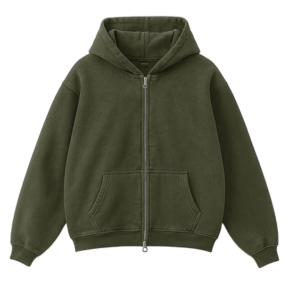 ARMY GREEN HBA-CLUB ZIPPER