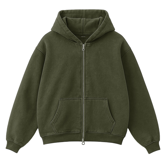ARMY GREEN HBA-CLUB ZIPPER