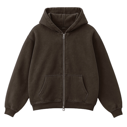 DARK BROWN HBA-CLUB ZIPPER