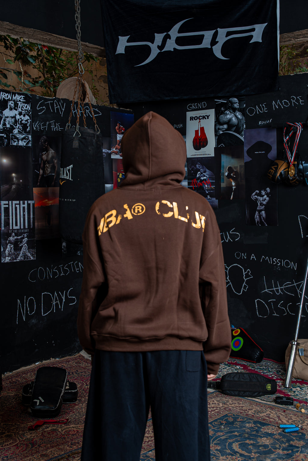 DARK BROWN HBA-CLUB ZIPPER