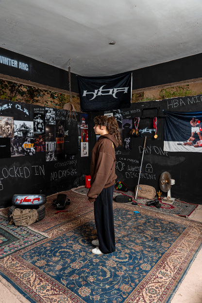 DARK BROWN HBA-CLUB HOODIE