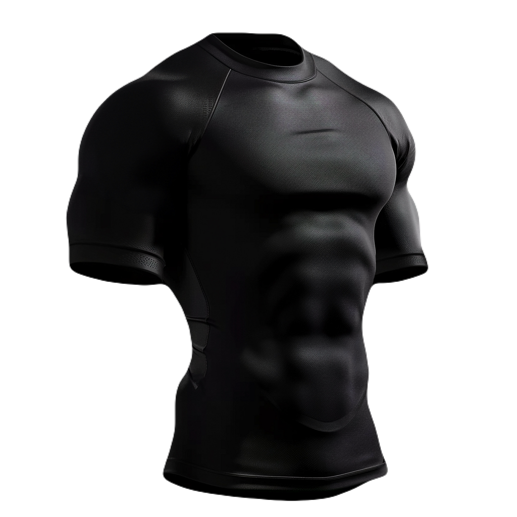 Black Basic compression short sleeve