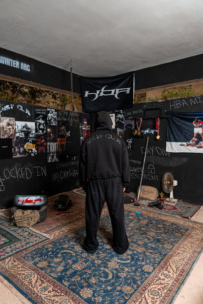 BLACK HBA-CLUB HOODIE