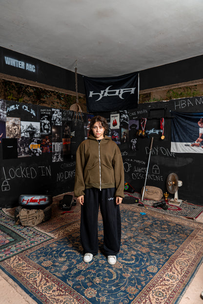 ARMY GREEN HBA-CLUB ZIPPER