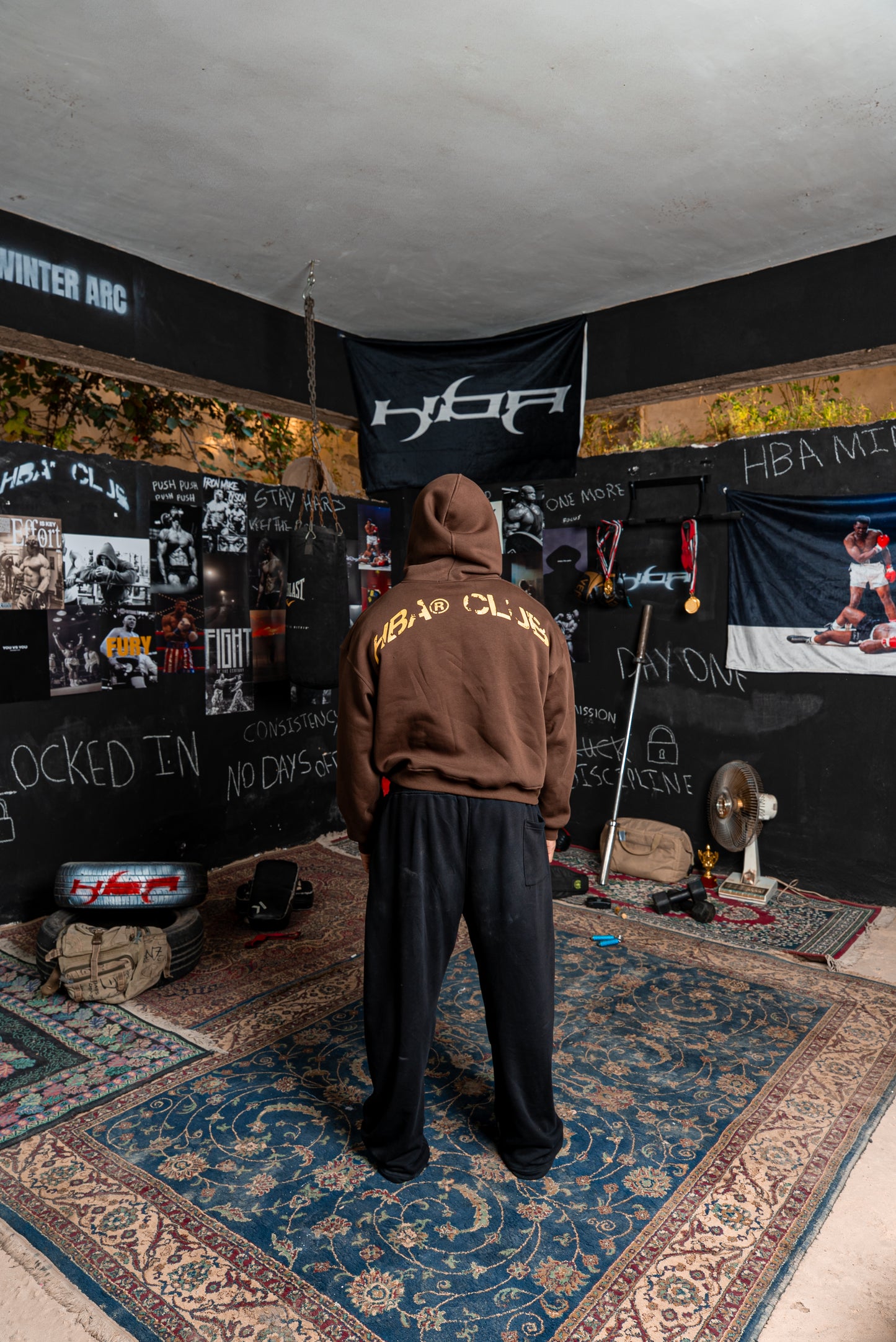 DARK BROWN HBA-CLUB ZIPPER