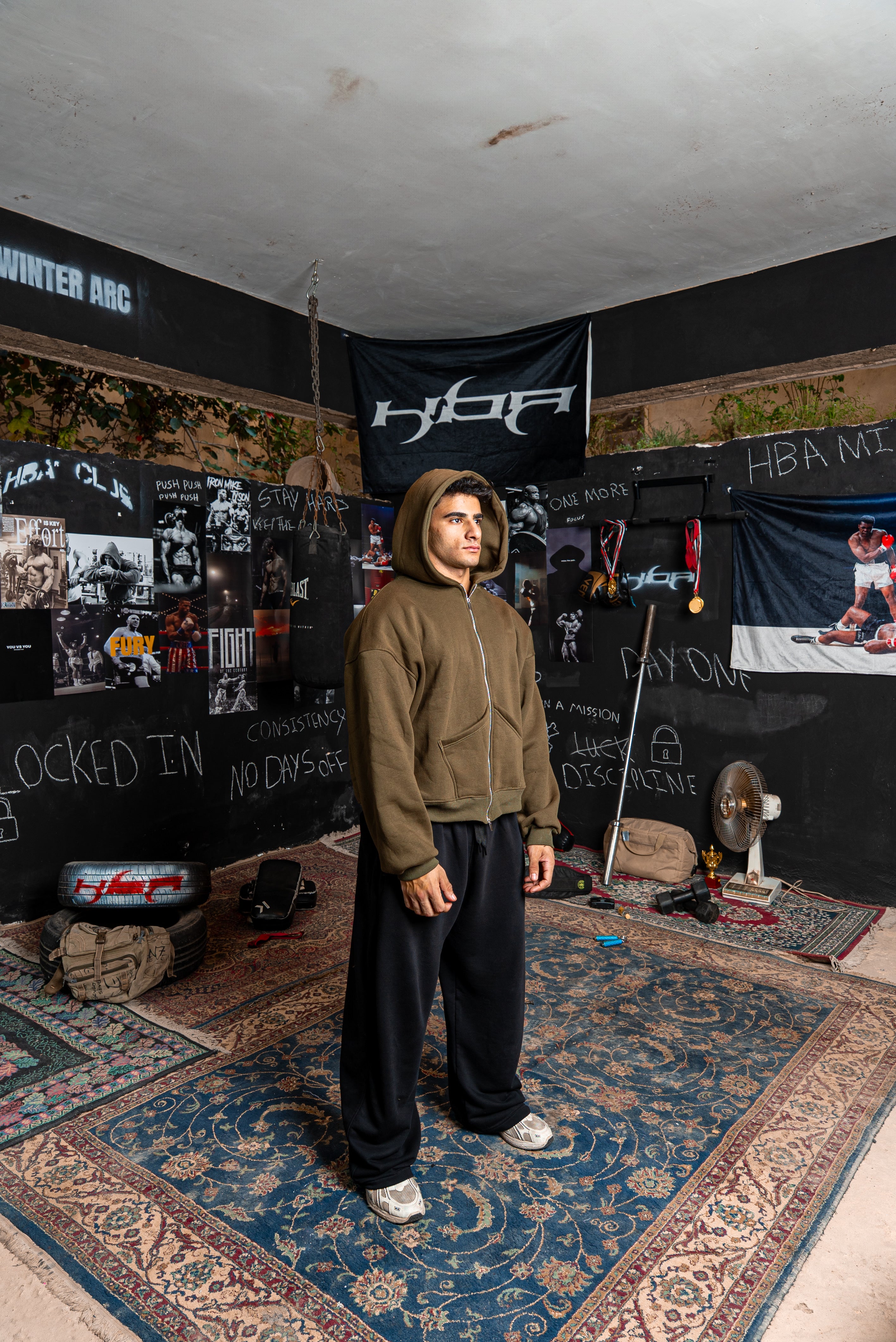 ARMY GREEN HBA-CLUB ZIPPER