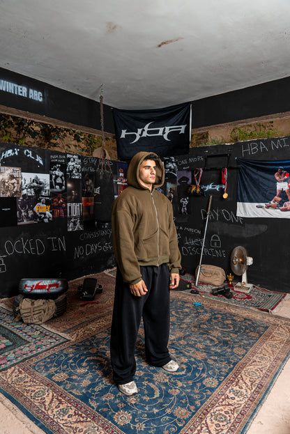 ARMY GREEN HBA-CLUB ZIPPER