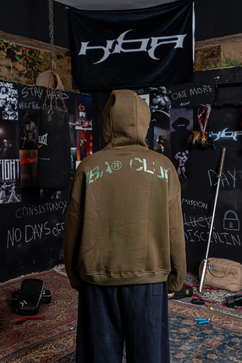 ARMY GREEN HBA-CLUB HOODIE