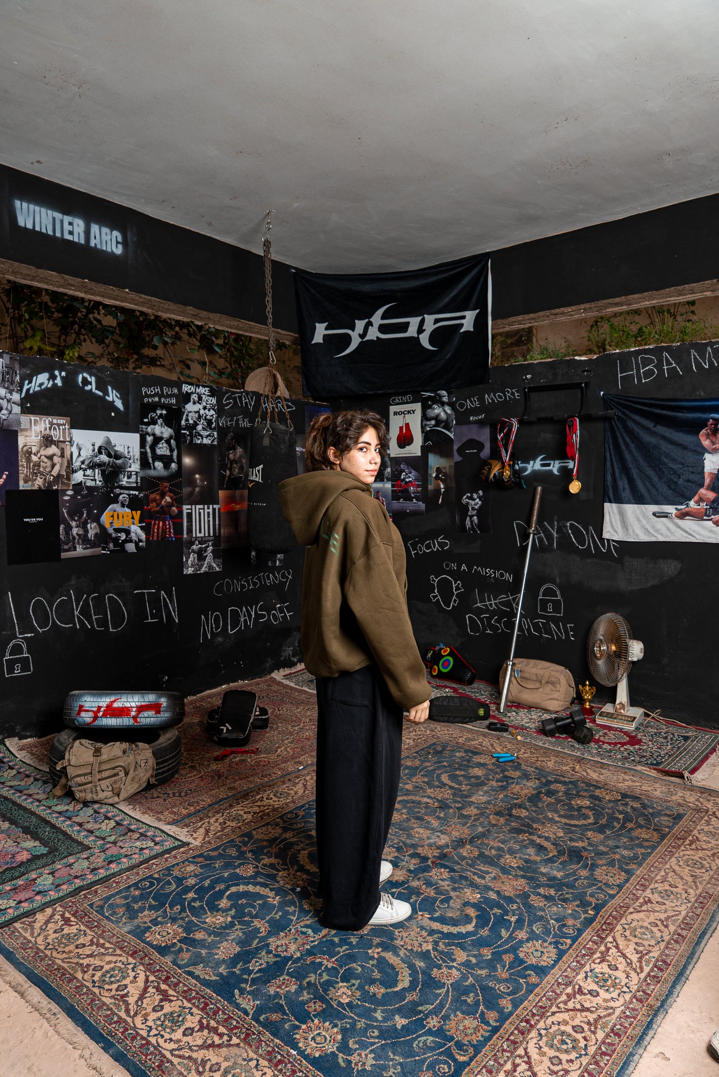 ARMY GREEN HBA-CLUB ZIPPER