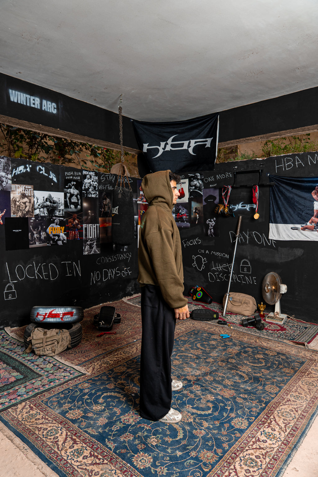 ARMY GREEN HBA-CLUB ZIPPER