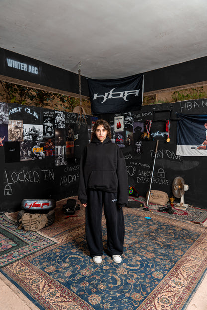 BLACK HBA-CLUB HOODIE