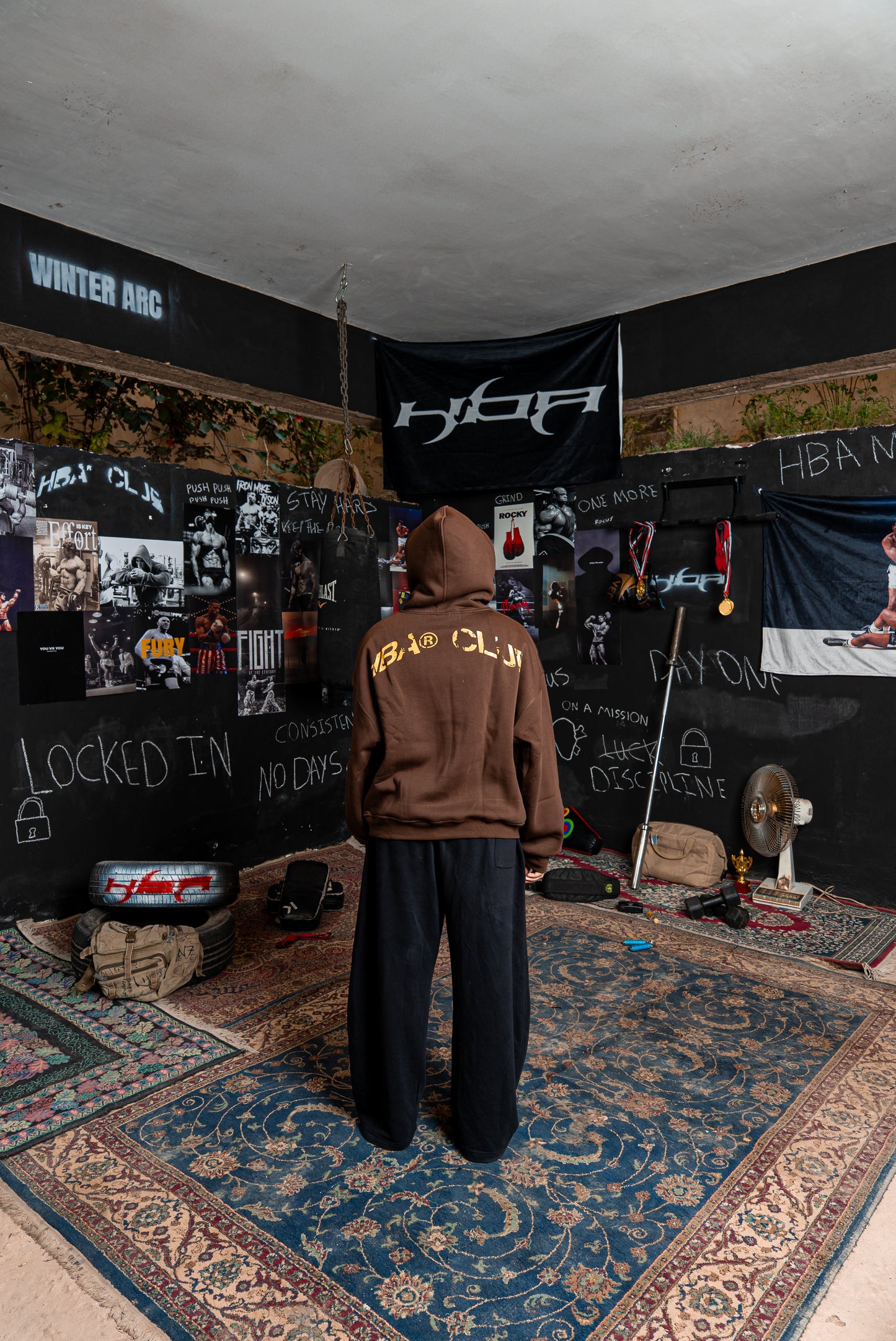 DARK BROWN HBA-CLUB ZIPPER