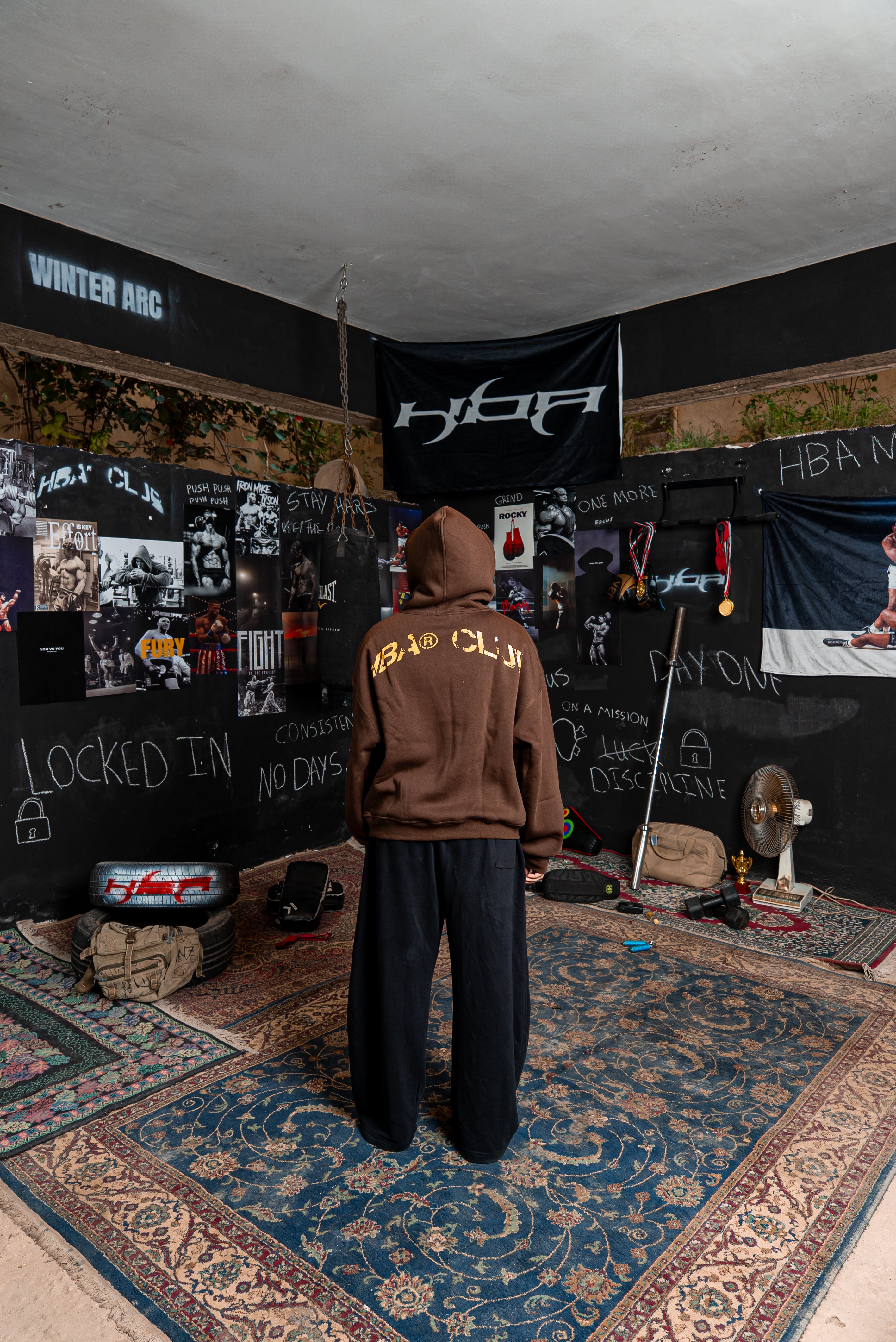 DARK BROWN HBA-CLUB ZIPPER