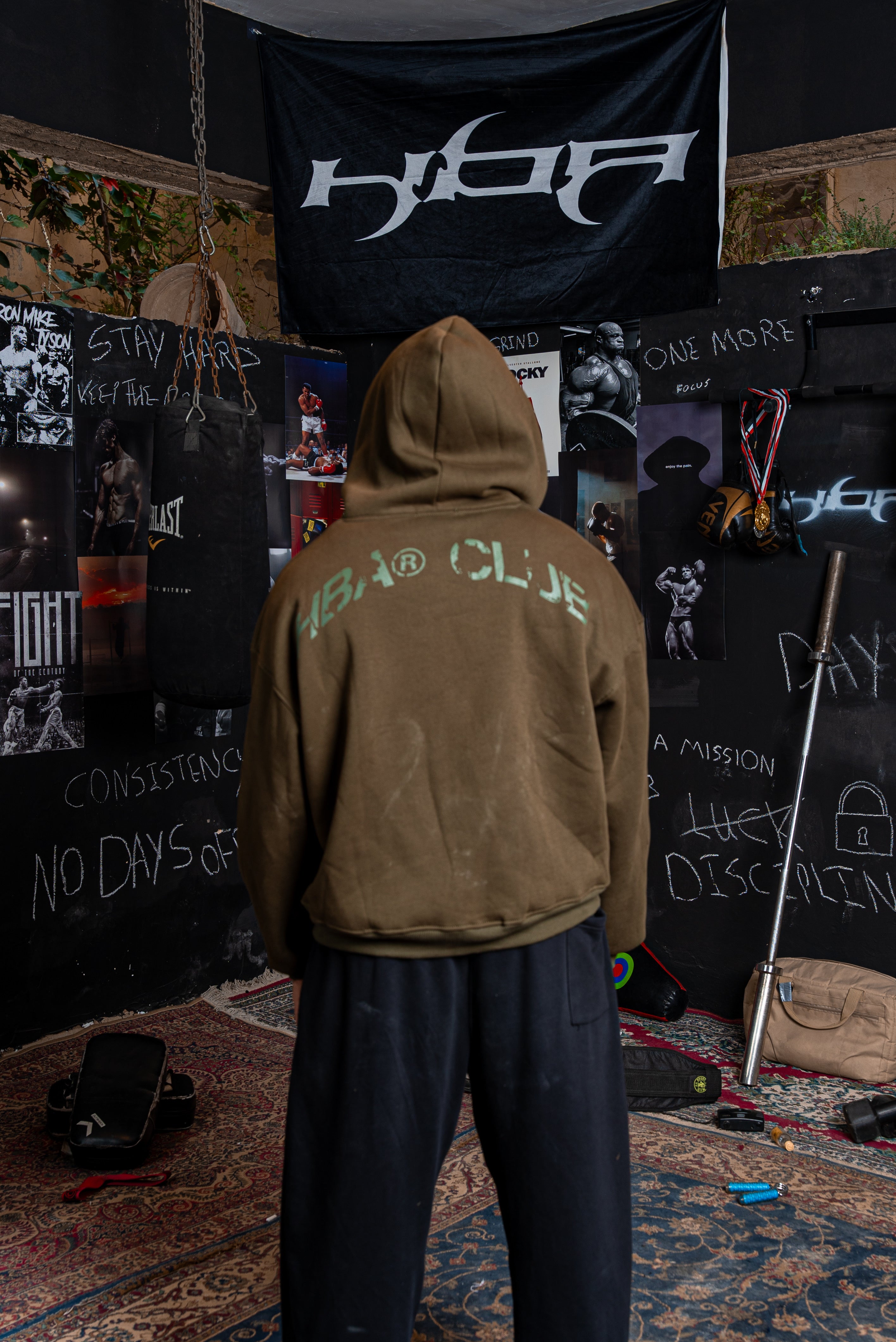 ARMY GREEN HBA-CLUB ZIPPER