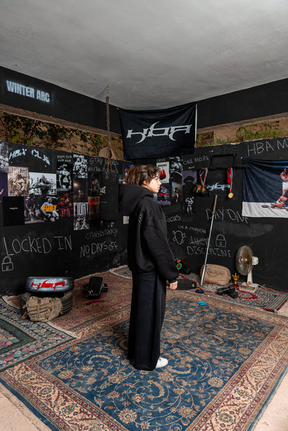 BLACK HBA-CLUB HOODIE