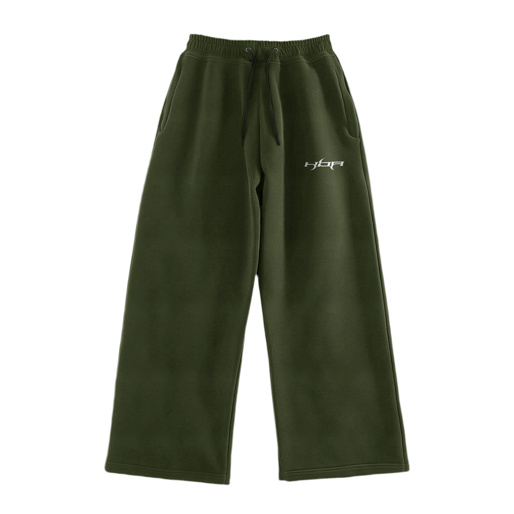Army green basic pants