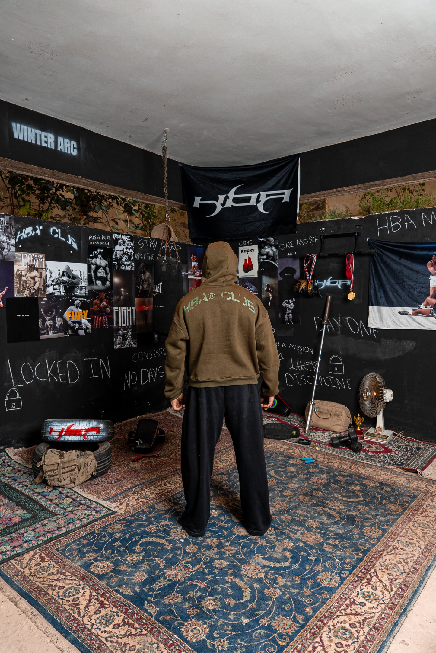 ARMY GREEN HBA-CLUB HOODIE