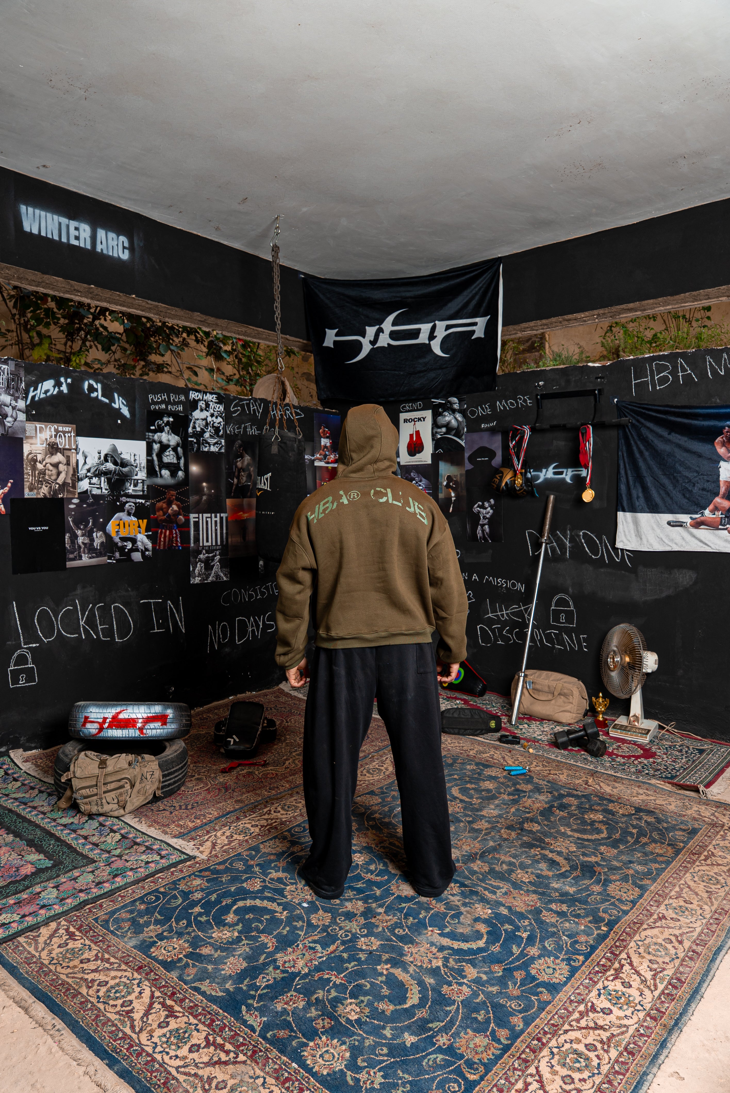 ARMY GREEN HBA-CLUB HOODIE