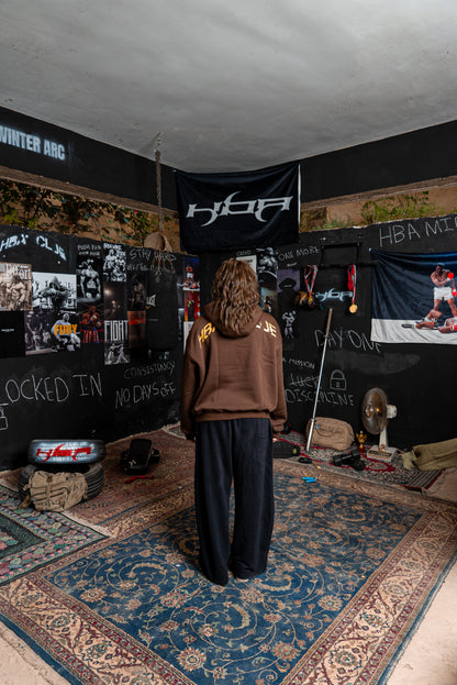 DARK BROWN HBA-CLUB HOODIE