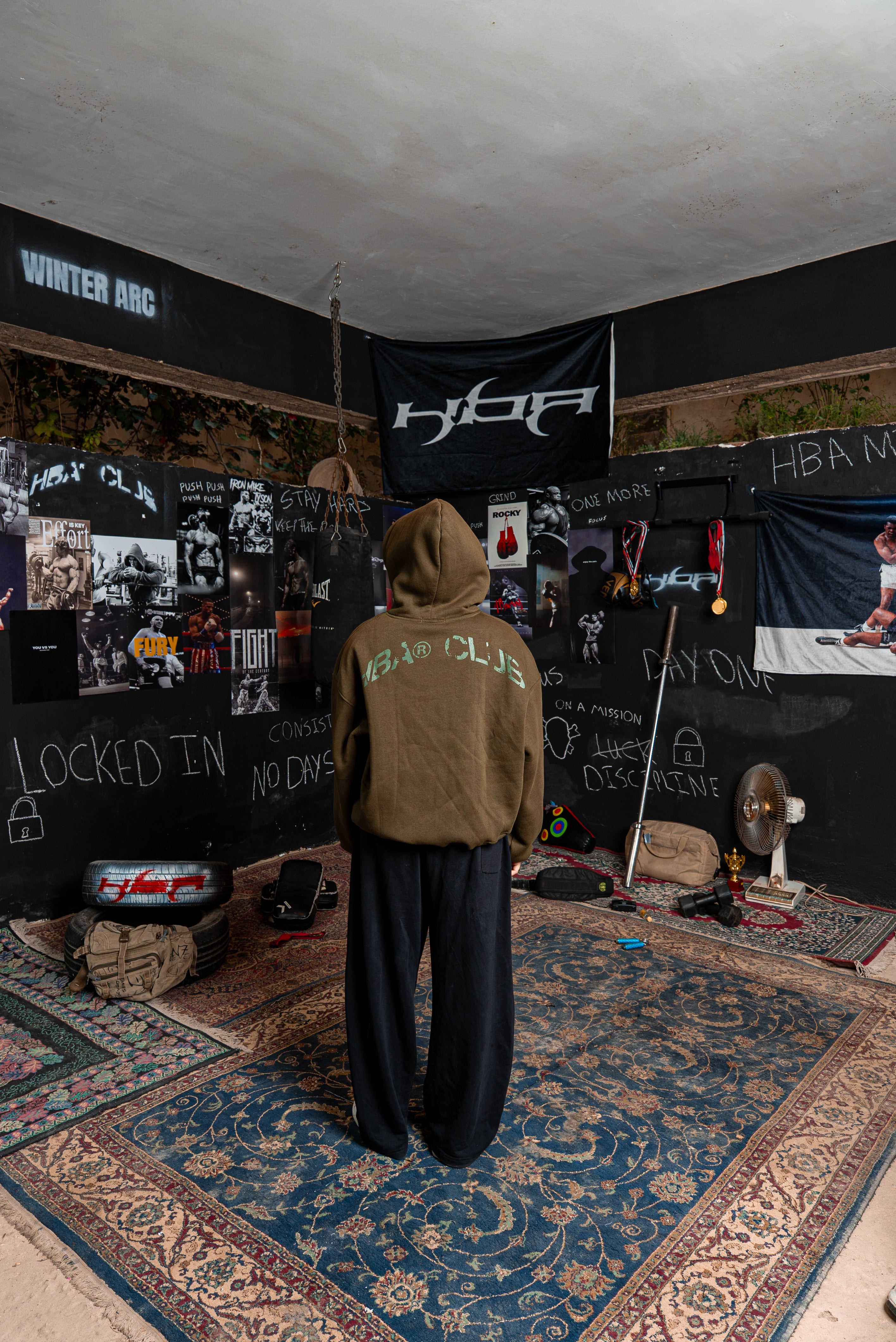 ARMY GREEN HBA-CLUB ZIPPER