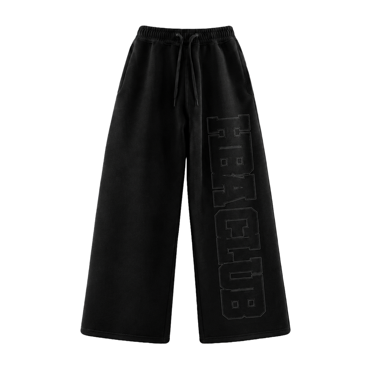 HBA Club Baggy Sweatpants in Black, front view