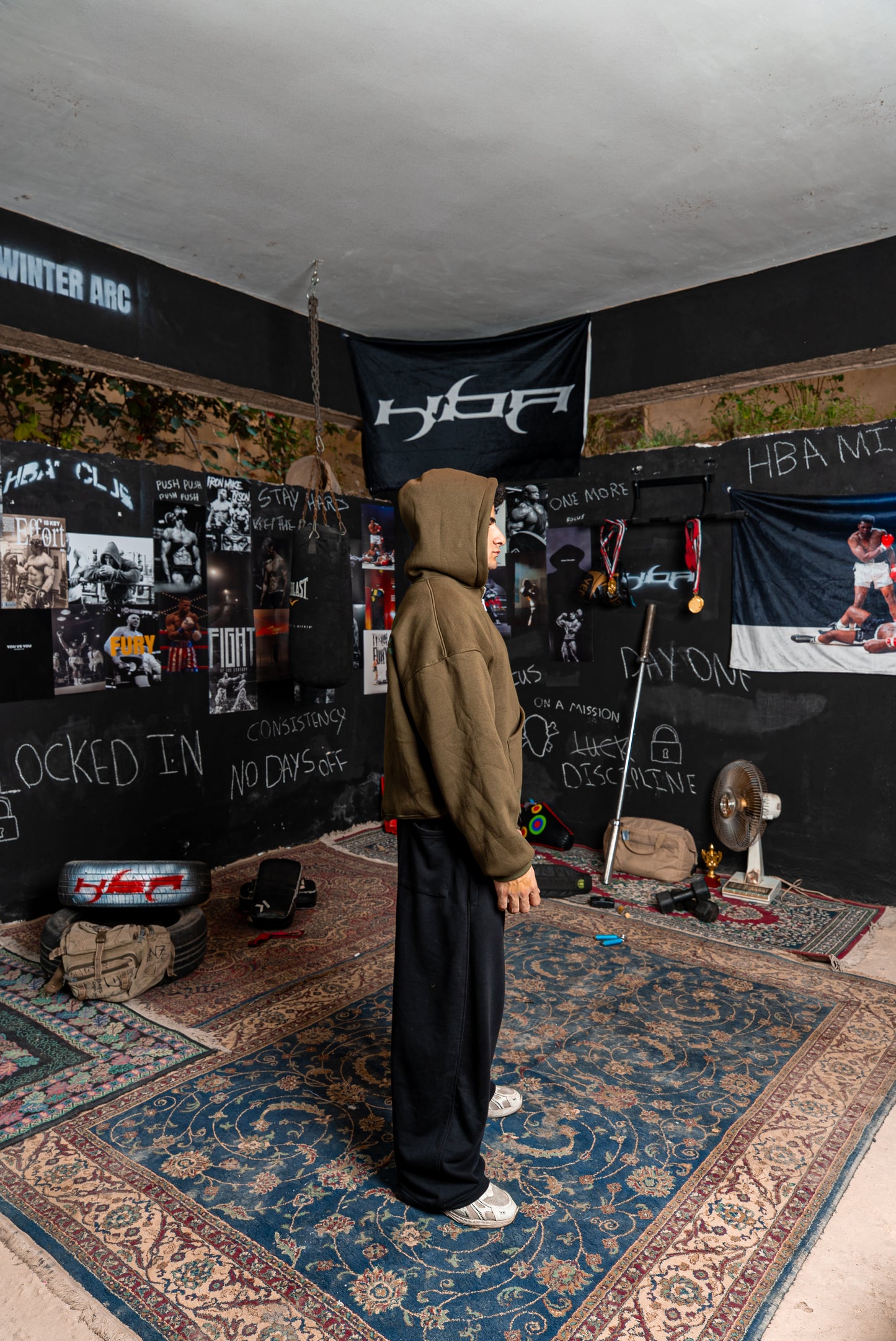 ARMY GREEN HBA-CLUB ZIPPER