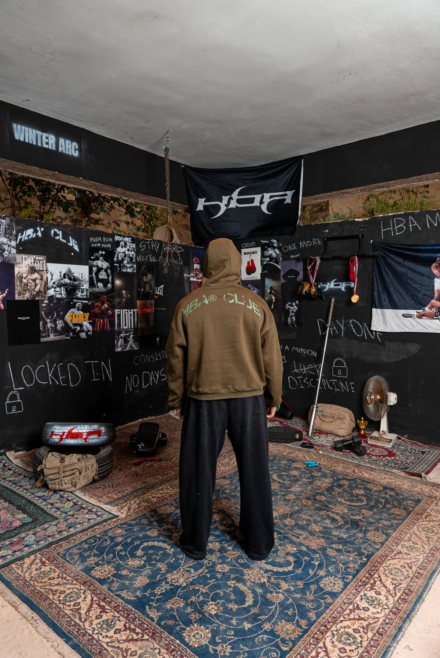 ARMY GREEN HBA-CLUB HOODIE