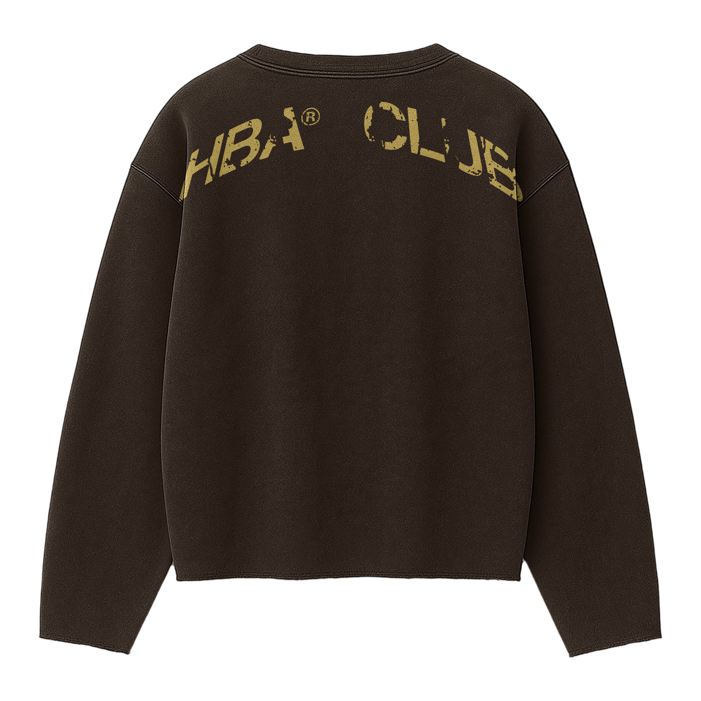 DARK BROWN HBA-CLUB CREWNECK