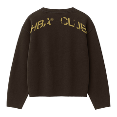 DARK BROWN HBA-CLUB CREWNECK