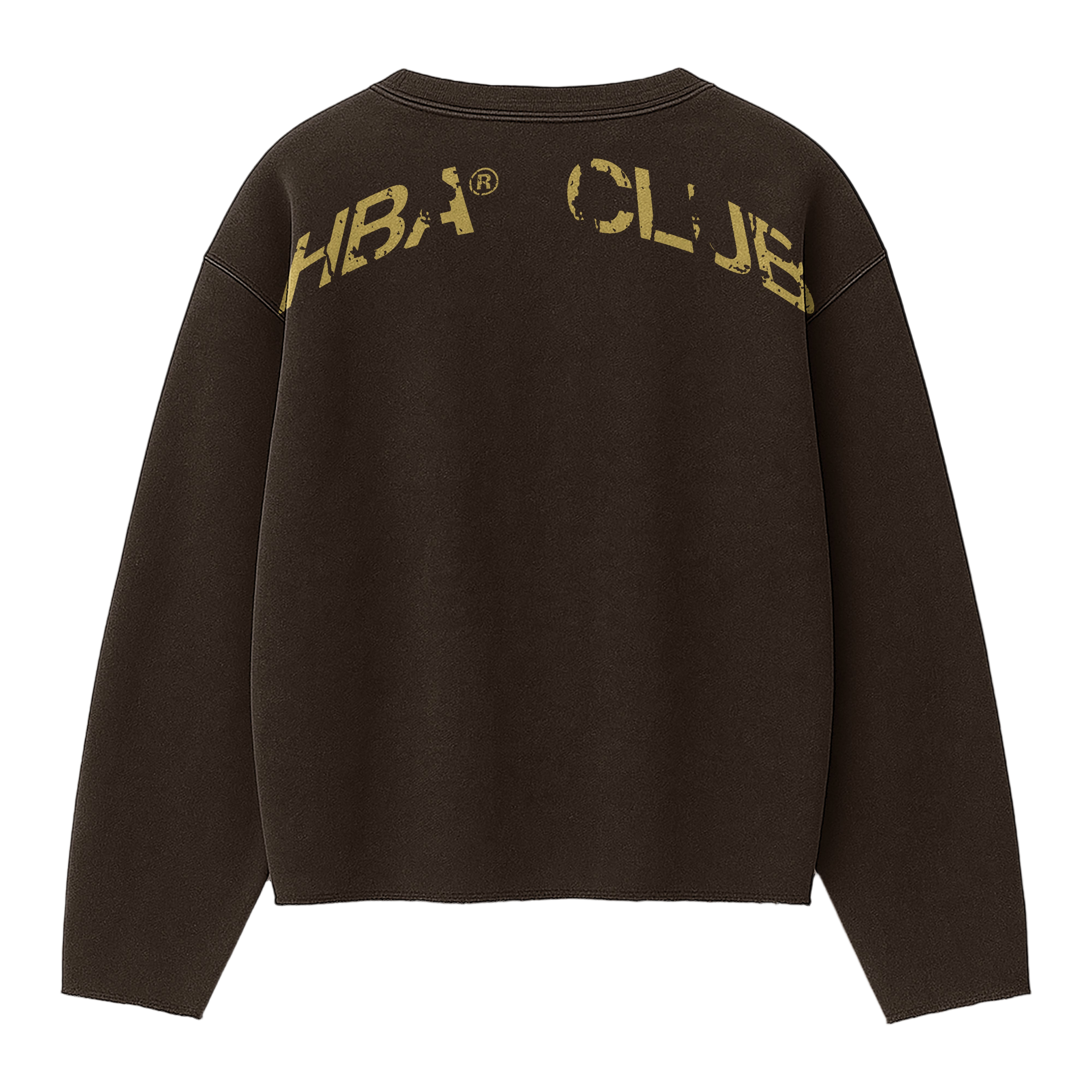 DARK BROWN HBA-CLUB CREWNECK