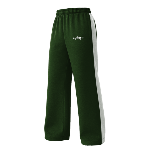 olive Paneled Pants