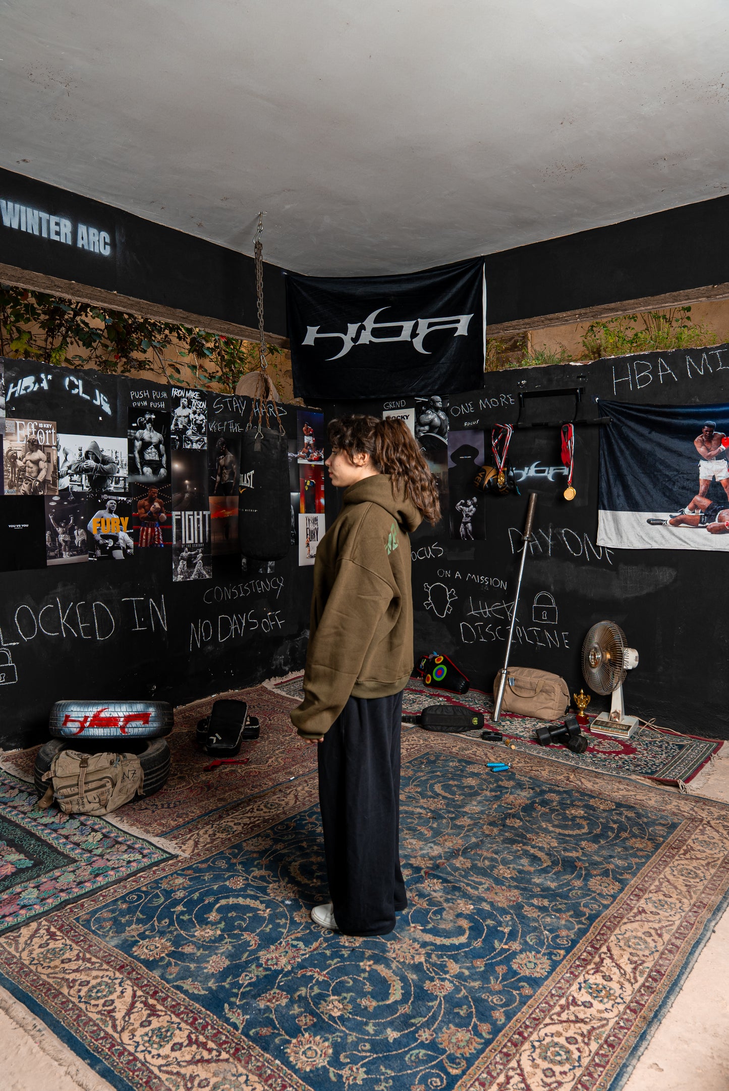 ARMY GREEN HBA-CLUB ZIPPER