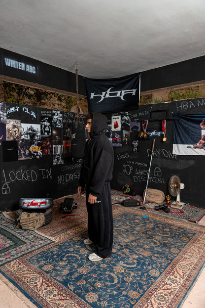 BLACK HBA-CLUB HOODIE