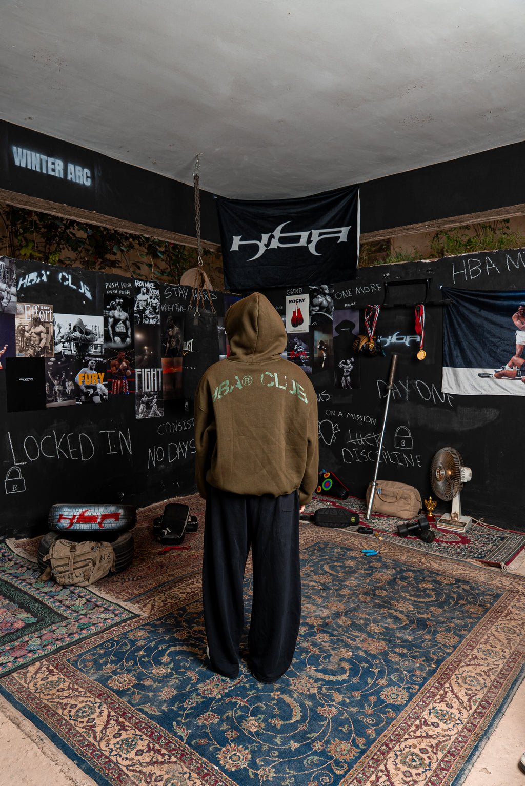 ARMY GREEN HBA-CLUB HOODIE