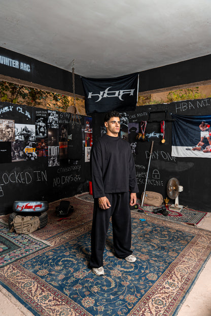 BLACK HBA-CLUB CREWNECK