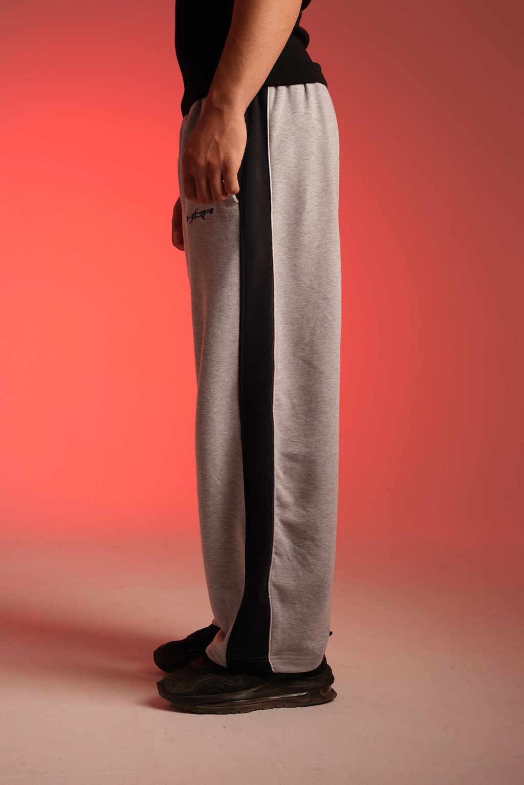 Grey Paneled Pants