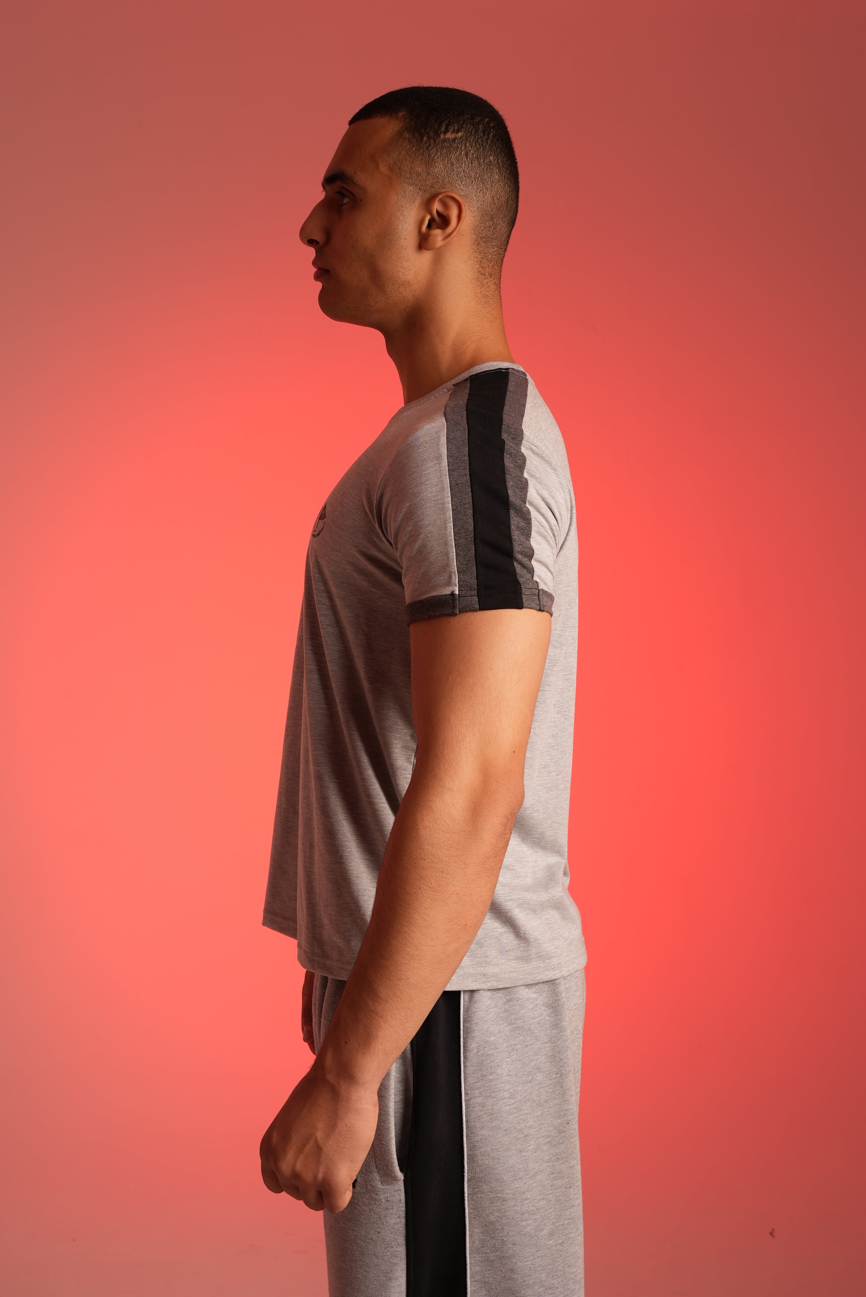 Grey Paneled T-shirt