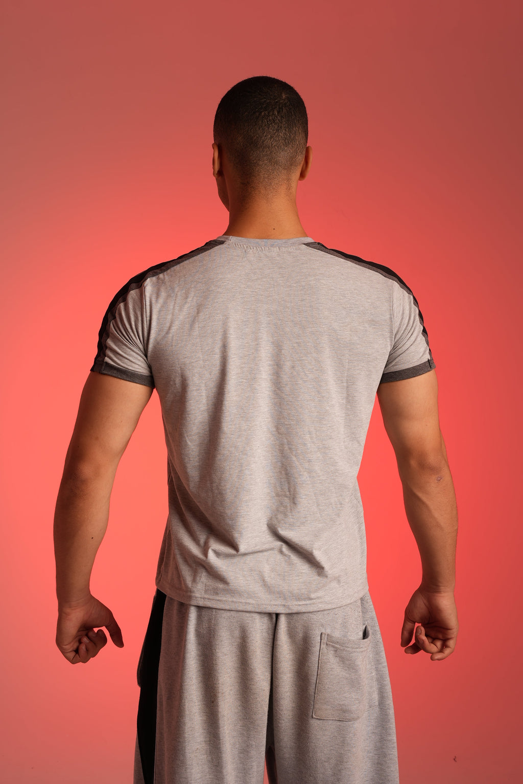 Grey Paneled T-shirt