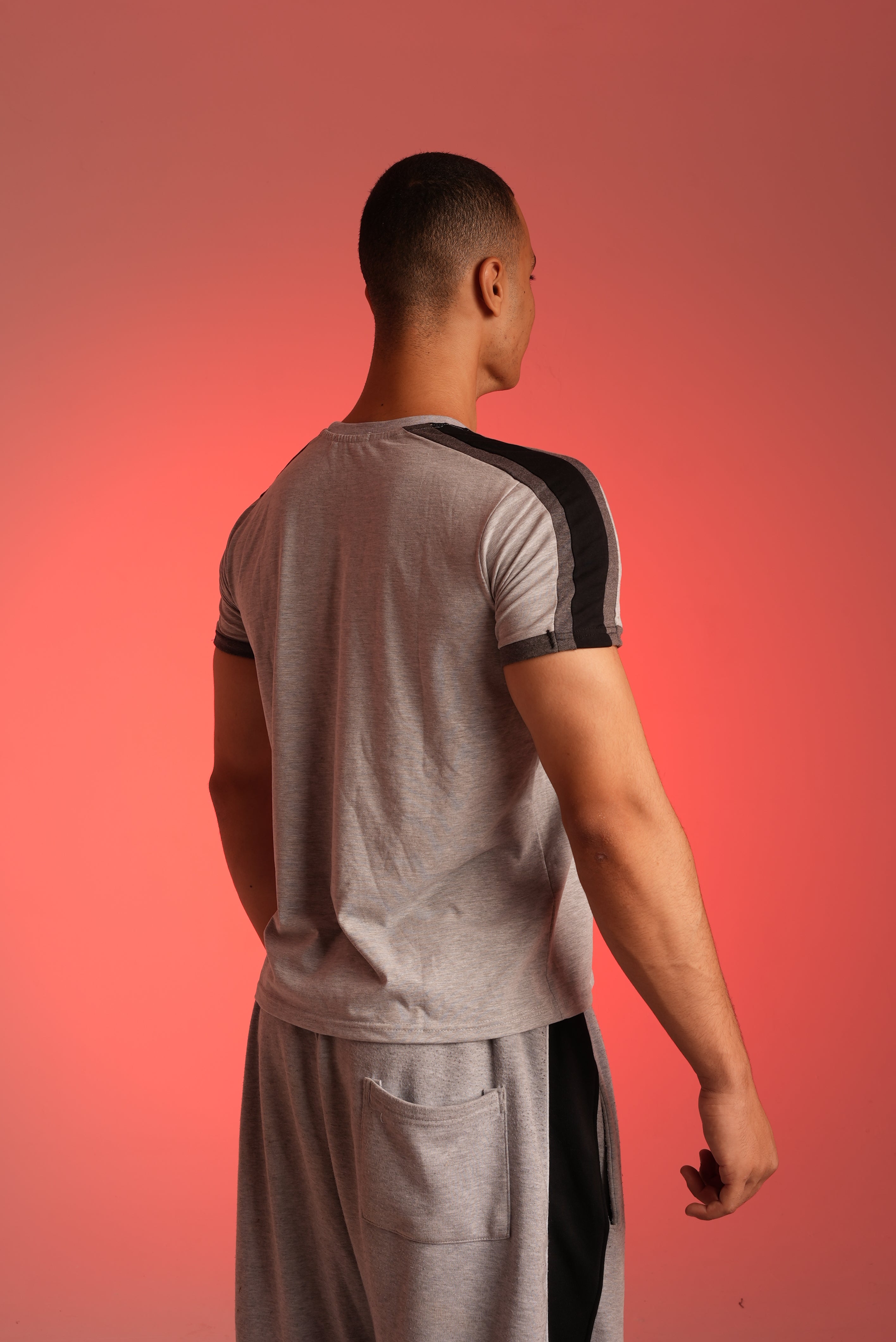 Grey Paneled T-shirt