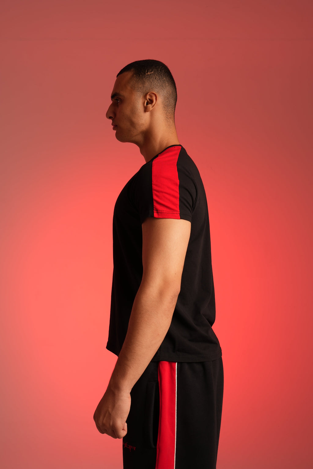 Black Paneled Tshirt